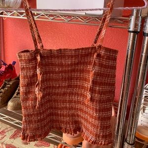 S/M Orange stripe tank top
